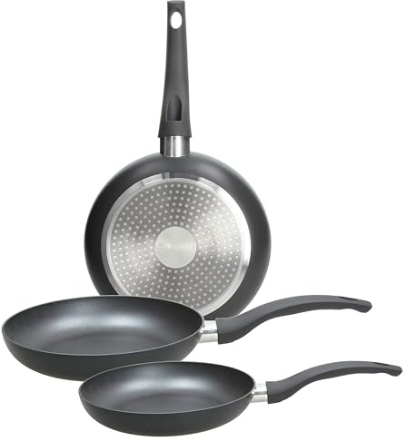Tognana Copper & Charcoal, set 3 padelle 20/24/28 cm, alluminio, nero