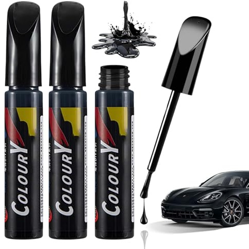 Uoxmiy Car Touch Up Paint Pen,3 Pcs Car Paint Pen for Quickly and Easily Scratch Repair and Scratch Remover for Vehicles,Rim(Black)