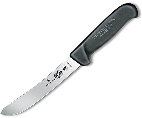 Victorinox Butcher Skinning & Fishing Stiff Narrow Fibrox Pro Handle, 6, Black