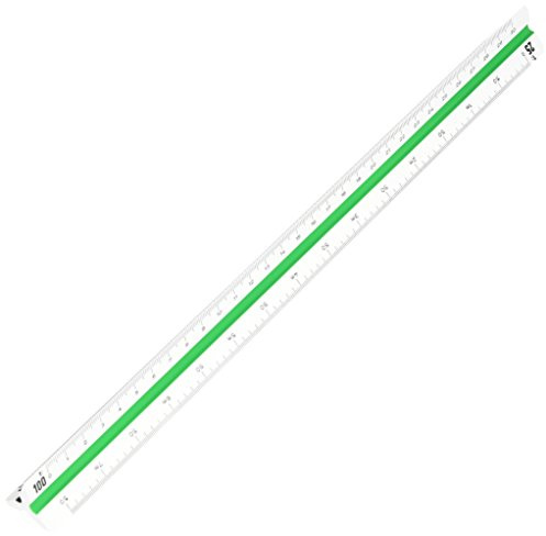 Rumold Präzisions-Dreikantmaßstab 160/2/30 30cm weiß Kunststoff berufsschule 2