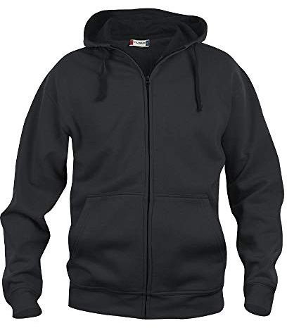 CliQue Herren Basic Full Zip Hoody Kapuzenpullover, Blickdicht, Schwarz, L