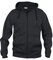 CliQue Herren Basic Full Zip Hoody Kapuzenpullover, Blickdicht, Schwarz, L