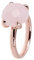 BRONZALLURE Anello Donna Oro 18k – Anello Cocktail con Quarzo Rosa – Gioielli Donna – Regali Anniversario per Lei – Idea Regalo Anniversario Matrimonio, Amica, Fidanzamento, Festa Mamma