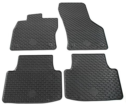 Volkswagen 3G1061550041 Gummi Fußmatten 4x Gummimatten Plus Allwettermatten, schwarz