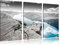 Pixxprint Küste in Norwegen, Leinwandbild 3 Teilig, Gesamtmaß: 120x80cm, Wandbild, Dekoration, fertig gespannt, Kein Poster