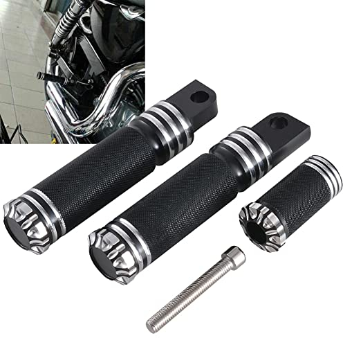 KATUR Moto Repose-Pieds CNC en Aluminium Noir Repose-Pied Repose-Pieds Repose-Pieds Shifter Peg pour Harley Davidson Sportster XL 1200 883 Personnalisé