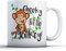 Finger prints - Cheeky Little Monkey! - Children Animal Gift Mug, Ceramic, 11fl.oz.