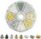 Bornfeel Tuercas Pendientes 8 en 1 Kit Pendientes Tapon 400 Pieza Topes para Pendientes para el Accesorios de Joyería Oro Plata Bronce Forma de Mariposa & Bala