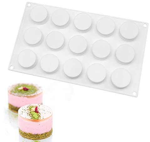 Moule à Gateau en Silicone, moules 3d pour Glace Chocolat Pâtisserie Dessert, 15 Trous Forme de Cylindre