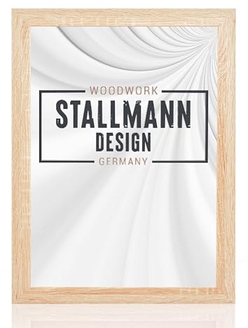 Stallmann Design 'New Modern' Bilderrahmen 21 x 29,7 cm (DIN A4) | Farbe: Sonoma Eiche | eleganter Frame für Ihre Fotos und Motive