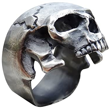 Sterling Silber 925 Totenkopf Ring Handmade Freimaurer Biker Motor Schmuck Schädel Herren Handgemacht Juwelen