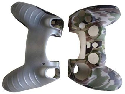 BESPORTBLE Funda Protectora de Silicona para 4 Controles Diseño Camuflaje, Accesorios del Controlador Protección Total y Tacto Suave y Cómodo