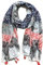 Leichter Damen-Schal mit Blumenmuster, für den Winter, Herbst, warm, Schal, Floral1-Rot, Einheitsgröße