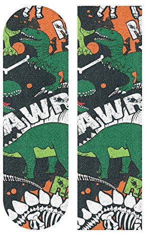 MNSRUU Skateboard Grip Tape T Rex Dinosaurier Griptape Schleifpapier für Roller Rollerboard, 22,9 x 83 cm