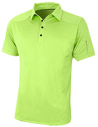 Island GREEN Mens Igts1648 Top Stitch Polo Golf Shirt, Lime, XXL EU
