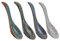 Cabilock 4pcs Ceramic Soup Spoons Ladle Chinese Japanese Porcelain Salad Ramen Rice Spoons Asian Tableware Cutlery for Kitchen Cooking