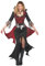 DEGUISE TOI Lucida – Vampir-Kostüm im Barockstil für Damen – Halloween-Kostüm für Erwachsene – Halskette mit Medaillon in Kreuz und Gürtel glänzend – 100% Polyester – Größe M