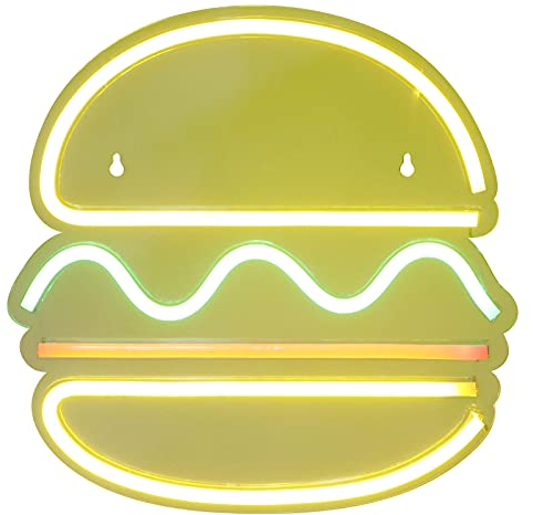 LED-Neonlicht USB-Schilder in Hamburger-Form, Beleuchtung für Zuhause, Schlafzimmer, Bar, Pub, Shop, Dekoration