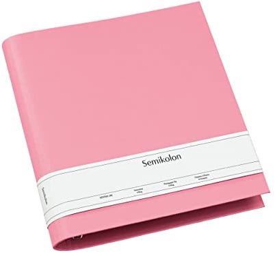 Semikolon 364047 Fotoordner 4 Ring - 29,5 x 32 cm - Efalinbezug, für Album, Fotobuch mit Ringheftung - flamingo pink