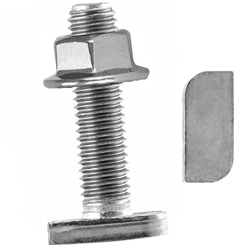 50 Stück Hammerkopfschrauben M8x35 mit Flanschmuttern M8 Edelstahl Sperrzahnmuttern Photovoltaik Schrauben Solar FASTON®