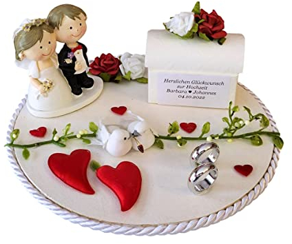 Geldgeschenk Hochzeit Hochzeitsgeschenk Brautpaar rot weiß