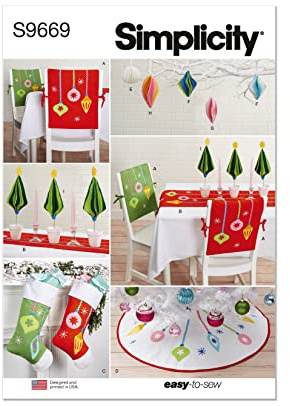 Simplicity SS9669OS Christmas Décor OS (ONE Size)