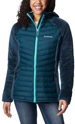 Columbia Powder Lite Sherpa Hybrid Jacket, Chaqueta Acolchada para Mujer, Night Wave, Talla XS