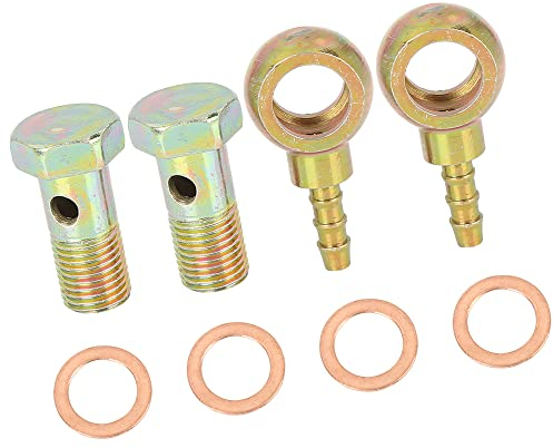 A ABSOPRO Moto Voiture 12mm Banjo Tuyau Barbillon Boulon Raccords Métal (Ensemble de 2)