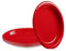 Lot de 16 assiettes en carton rouge pour fournitures de fête, assiettes en carton Kings Coronation, assiettes jetables, assiettes de fête de couleur unie pour décorations de couronnement de roi