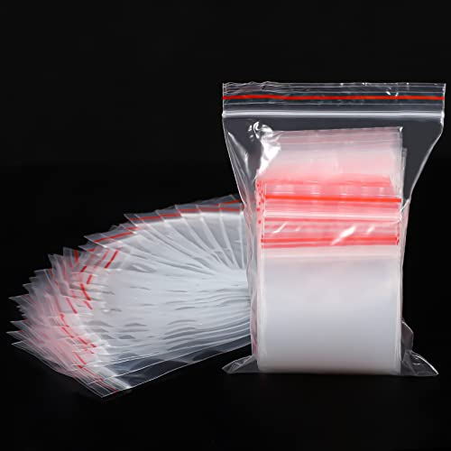 Thboxes Grip Seal Bags, 400 Pcs Small Plastic Bags Clear Reusable Poly Zip Lock Bags Resealable Bags for Kitchen Storage, Beads Jewelry Snacks Seeds Coins(2.3 x 3.1/2.7 x 3.9/1.9 x 2.7 Inch)