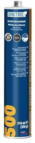 WOL Dinitrol 1206101 Black Windscreen Fitting Adhesive 310ML High Elasticity Glass Sealant OEM Approved Fitting Bonding Glue