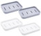 4 Soportes para Jabón Con Bandeja de Drenaje - Fácil de Limpiar, Mantiene Seco - Para Ducha, Baño, Cocina, Lavabo