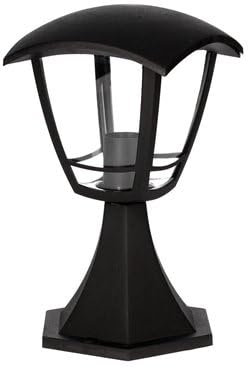 GSC Farol de jardín sobremuro Serie Barli E27 Negro