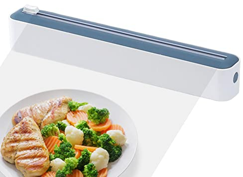 Benares Frischhaltefolie Schneider - Gourmet Folienschneider | Folienschneider Abroller | Praktischer Alufolienspender Schublade Für Küche | Wandbehang Alufolie Spender Für Küche Schublade