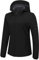 Outdoor Ventures Veste softshell imperméable et respirante pour femme - Veste demi-saison coupe-vent - Veste fonctionnelle avec capuche, Noir , S