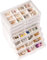 ProCase Acryl Schmuck Organizer Schmuckschatulle für Damen Durchsichtige Schmuckaufbewahrung Schmuckkästchen Schmuckbox mit 8 Schubladen für Ohrringe, Ringe, Armbänder -Grau