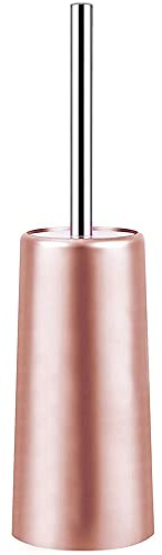 Whisskly Brosse De Toilette Et Support en Acier Inoxydable - Ensemble De Brosse De Nettoyage De Cuvette De Toilette pour Toilette De Salle De Bain (Or Rose)