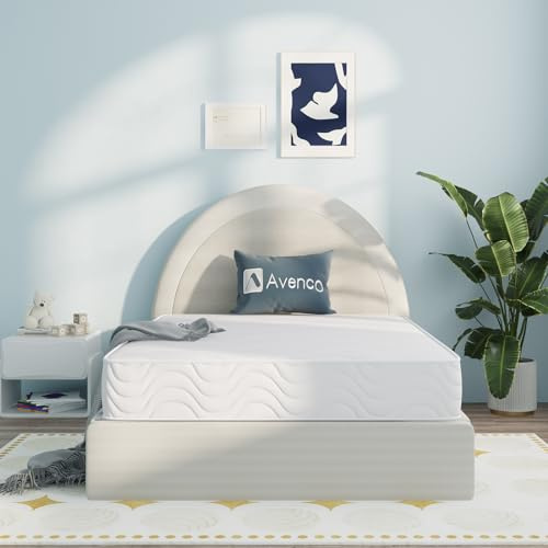 Avenco 4FT6 Double Mattresses 8 Inch Pocket Sprung Medium Soft Mattress Motion Isolation Spring Mattress with CertiPUR-US Foam & Oeko-Tex Fabric 135x190x20cm, White