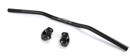 Fahrradlenker,Lenker,Motorrad Lenker,MTB Lenker Universal Motorrad 22mm Lenker Lenkrad Schwarz (Color : Black with risers)