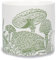 Half Moon Bay Kate Heiss Hedgehog Woodland Walk Pot de Fleurs sur Pied en céramique Vert Sauge/Blanc 10,7 x 10 cm