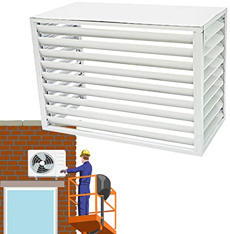 Fenster Klimaanlagen Zaun Bildschirm Klimaanlage Abdeckung Kondensateinheit Schutzabdeckung, wasserdicht staubdichtes Hochleistungsfenster Wechselstromschutzabdeckung, Aluminium im Freien Privatsphäre