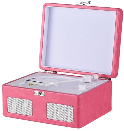 YIWEOG Retro CD Player Multifunctional Tray-type BT Player Audio Turntables USB Drive Playback Portable CD Player with Remote Control Built-in 2 Speakers Rechargeable Wireless Music Streaming for Home