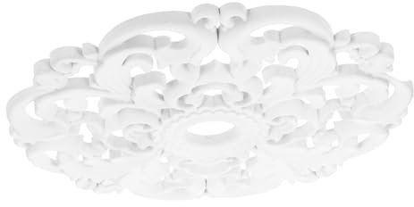 Warmhm Elegante Deckenrosette Aus Pu Mit Durchbrochenem Design Rechteckige Dekoration Für Schlafzimmer Und Kronleuchter Weiße Deckenbaldachin Abdeckplatte