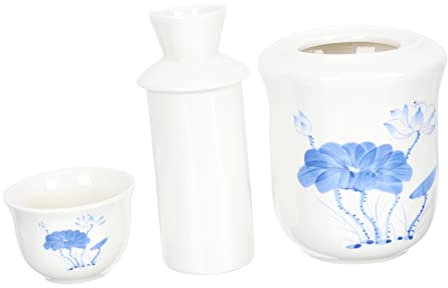 Amosfun 1set Japanese Style Sake Warmer Ceramic Liquor Warming Pot Compact Wine Heater for Easy Storage and Daily Use Elegant Table Decoration