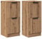 vidaXL Sideboards 2 STK. Artisan-Eiche 30x30x70 cm Holzwerkstoff, Schrank, Beistellschrank, Wohnzimmerschrank, Lagerschrank, Home-Organizer