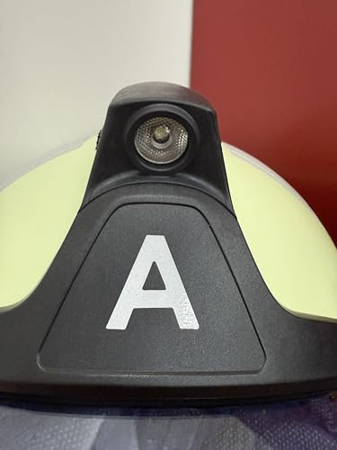 Reflex A Feuerwehr Atemschutz Helmaufkleber A in Silber aus 3M Scotchlite™ Reflexfolie Zugelassen für Dräger und Rosenbauer Feuerwehrhelme (1)