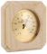 Riuulity Holz-Sauna-Hygrothermograph Zur Wandmontage, Hochpräzises Echtzeit-Sauna-Hygrometer mit Eleganter Kiefernholz-, PC- und Kupferkonstruktion