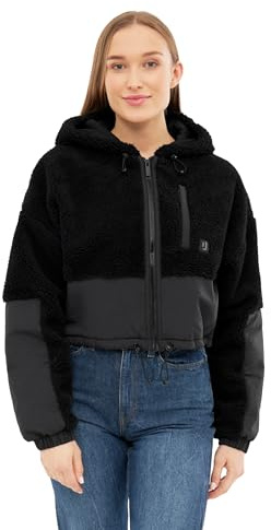 Johnny Urban Kurze Teddyjacke Damen & Herren - Carey - Cropped Unisex Sherpa Fleecejacke für Herbst & Winter - Teddy Jacke Mit Kapuze - Warme Übergangsjacke