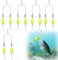 5 Stück Double-Hook Reverse Bottom Rig, Angelhaken Set, Doppelhaken mit umgekehrter Grundschnur, Doppelhaken zum Angeln, verhedderungssicheres Split-Haken-Design für Süßwasser und Salzwasser