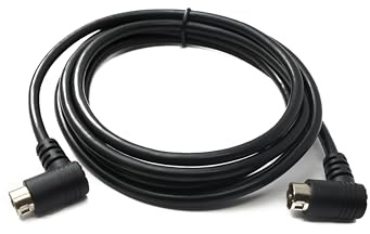 SYSTEM-S S-Video Kabel 180 cm Din 4 Pin Stecker zu Stecker Dual Winkel
